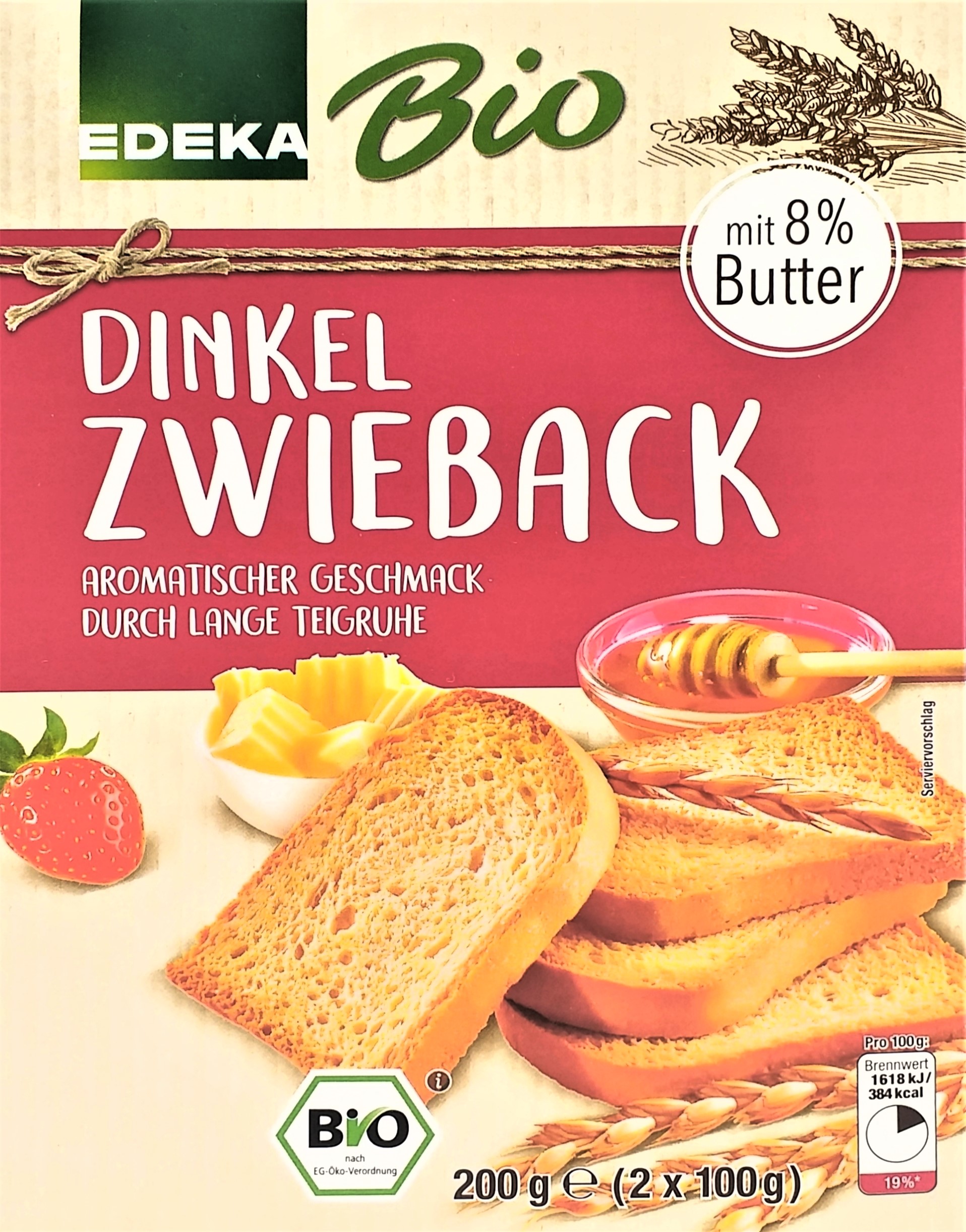 EDEKA Bio Dinkel Zwieback 2x100g