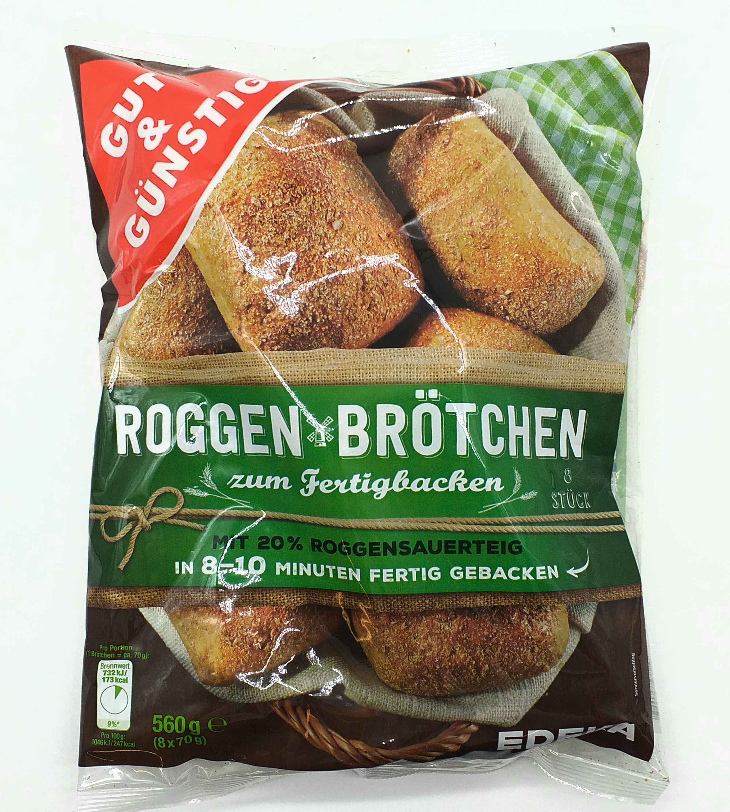 G&G Roggen Brötchen 8ST 560g