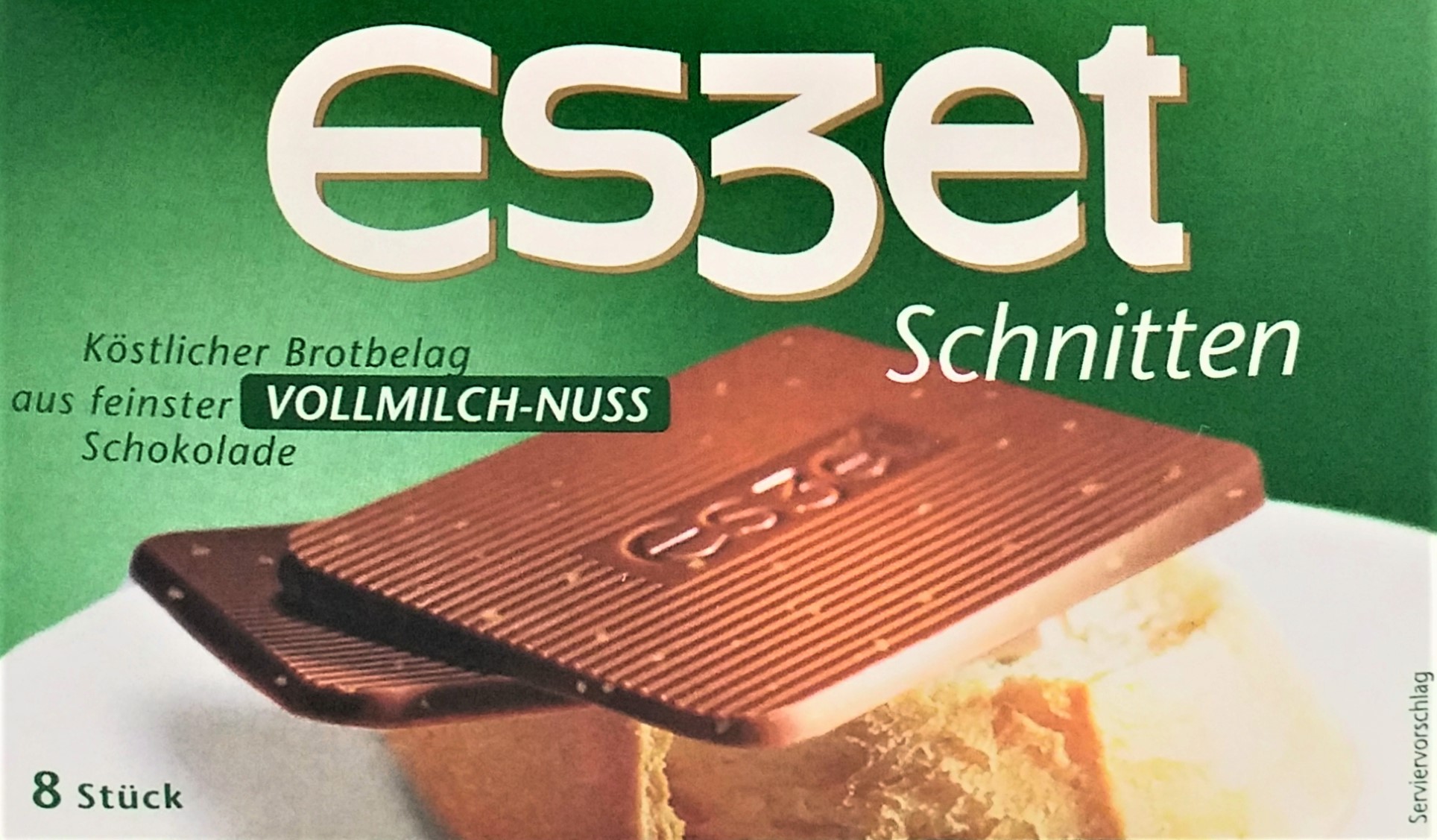 Eszet Schnitten Vollmilch-Nuss 75g