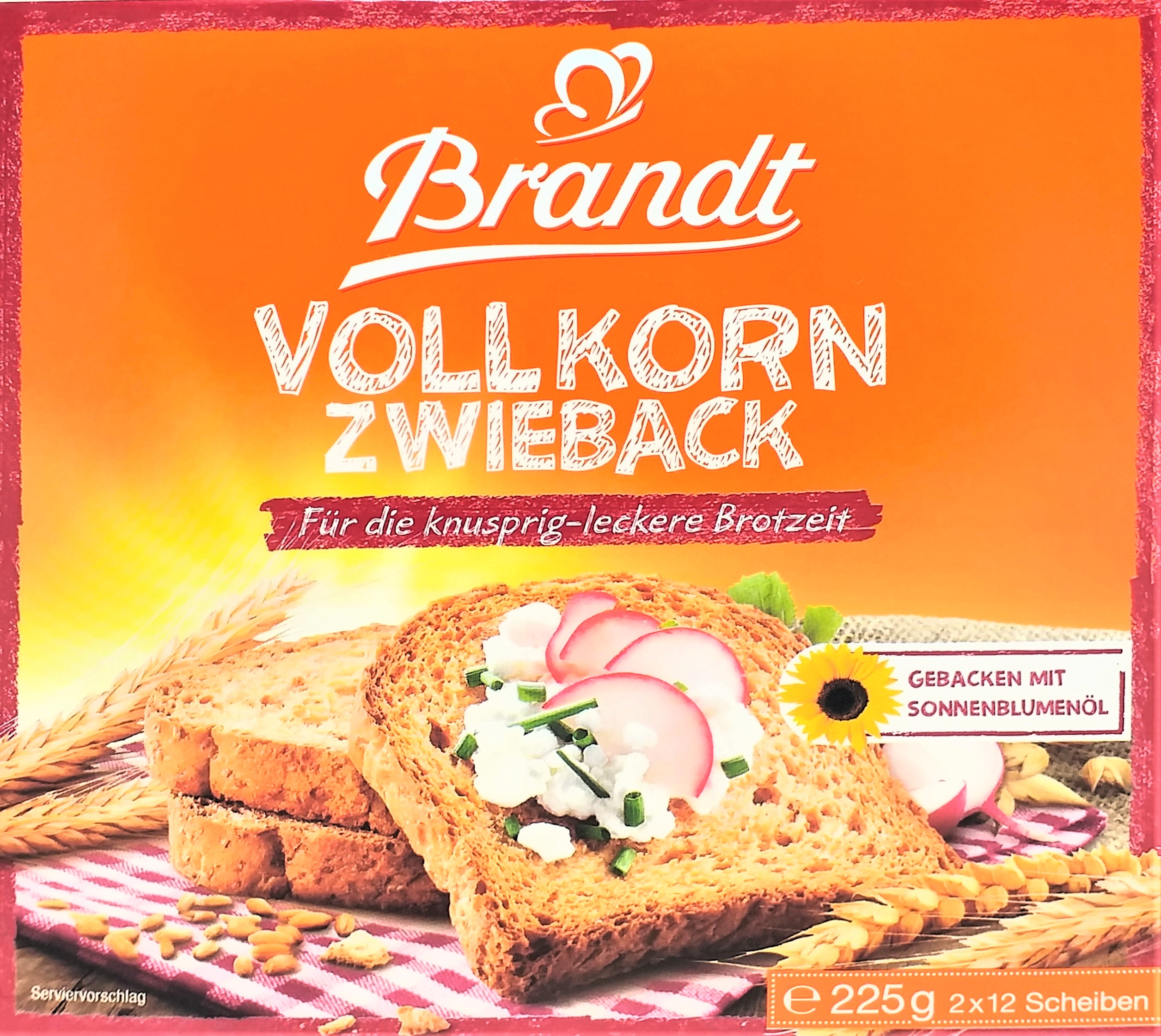 Brandt Vollkorn Zwieback 225g